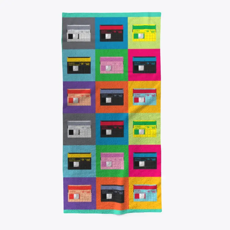 Warhol Tapes Beach Towel